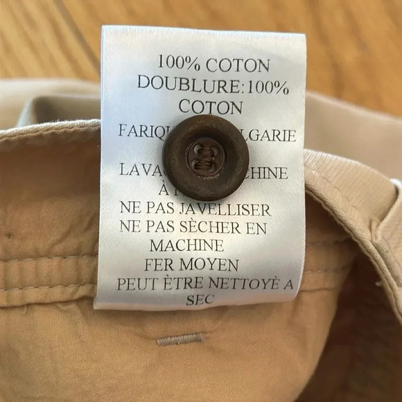 Ulla Johnson 6 button front pants tan beige color block, waist has been hemmed - Picture 5 of 7